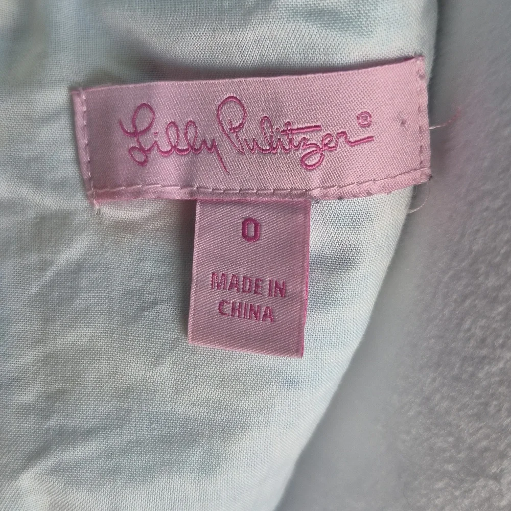 Lilly Pullitzer Grayes Racerback Shiftdress In Breakwater Blue Daisy Dance Sz 0 - Picture 6 of 6